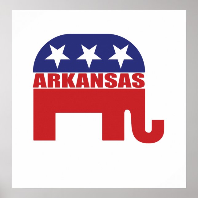 Affiches Eléphant républicain de l'Arkansas (Devant)