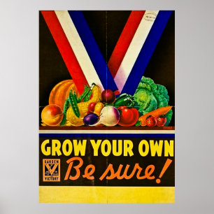 Affiches Élevez votre propre jardin de victoire