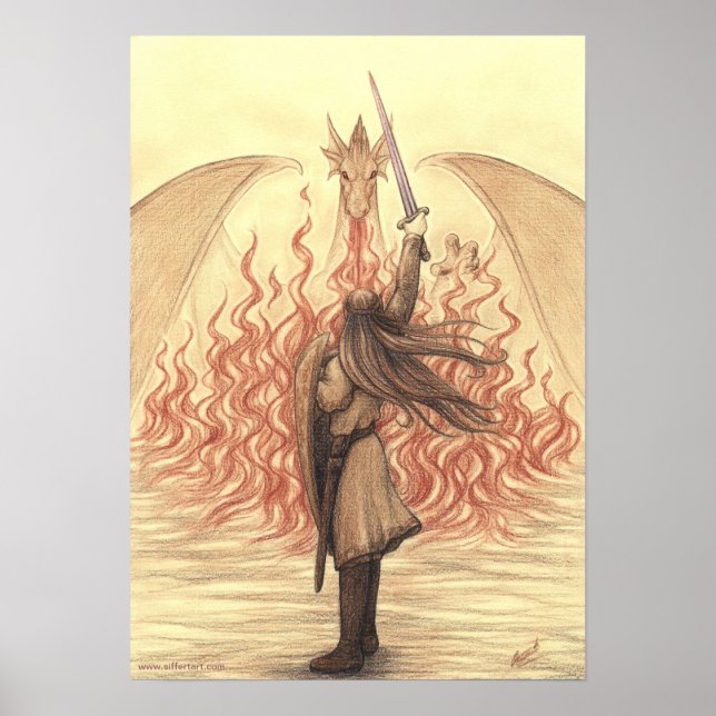 Affiches Elf vs Dragon (Devant)
