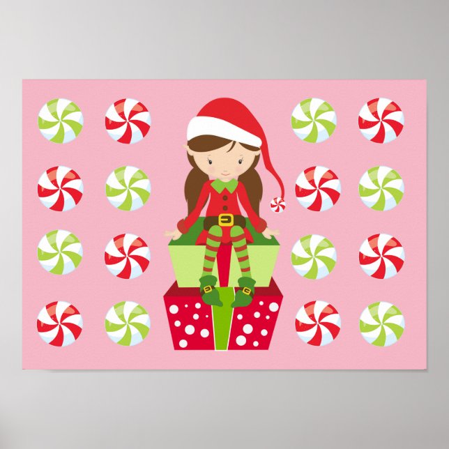Affiches Elfe femelle avec bonbons (Devant)