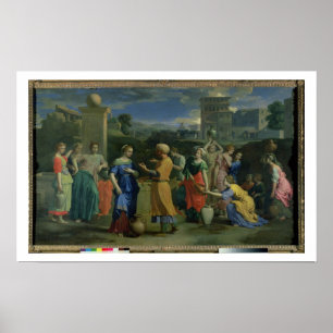 Affiches Eliezer and Rebecca at the Well, 1648 (oil on canv