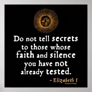 Affiches Elizabeth I Citation sur la confiance