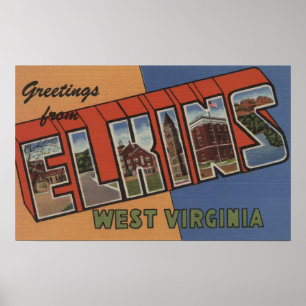 Affiches Elkins, Virginie-Occidentale - Scènes de grandes l