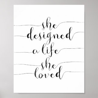 Affiches Elle A Conçu Une Vie Qu'Elle Aimait