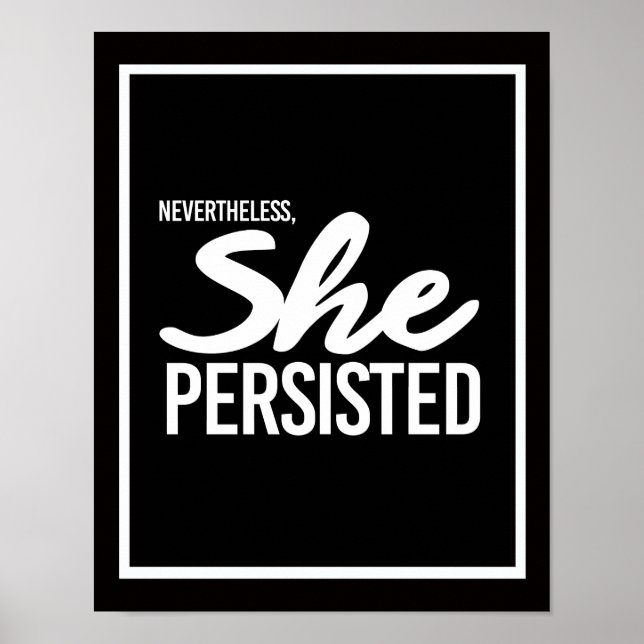 Affiches Elle A Néanmoins Persisté - Elizabeth Warren — (Devant)