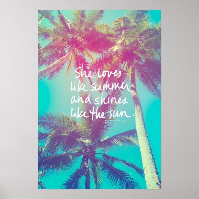 Affiches Elle aime comme Summer & Shines Comme le Sun Poste (Devant)