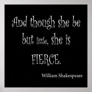 Affiches Elle n'est que petite, elle est fierce Shakespeare