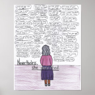 Affiches Elle Persistait (Agéisme) 11x14