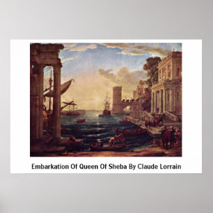 Affiches Embarquement de la Reine de Sheba par Claude