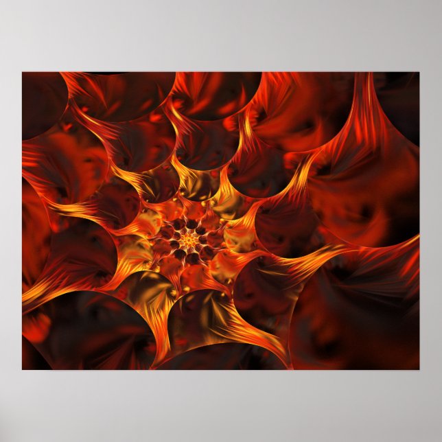 Affiches Embers Abstrait Digital Fractal Art (Devant)