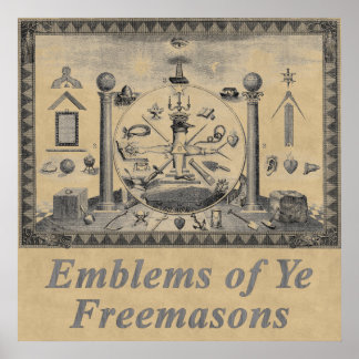 Affiches Emblèmes maçonniques