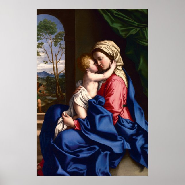 Affiches Embracement de la vierge et de l'enfant par Sassof (Devant)