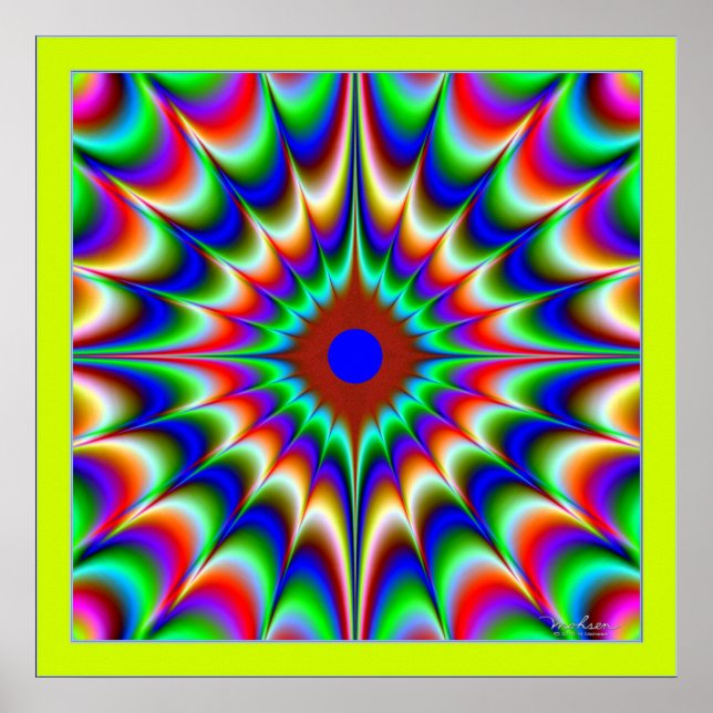 Affiches Embrasser la couleur brillante (Devant)