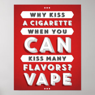 Affiches Embrassez beaucoup de saveurs Vape