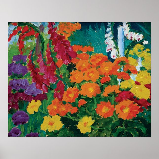 Affiches Emil Nolde - Jardin de fleurs Beaux-Arts (Devant)