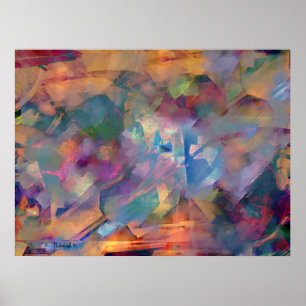 Affiches Émotions contradictoires - peinture d'art abstrait