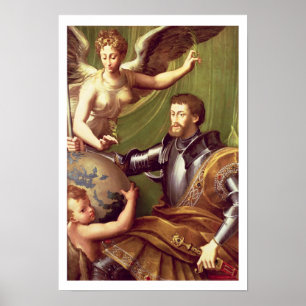 Affiches Empereur Charles V (1500-58) recevant le monde, c