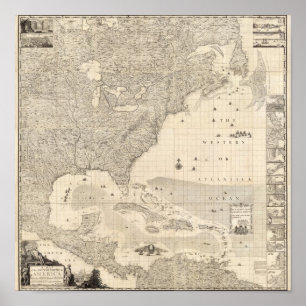 Affiches Empire britannique composite en Amérique