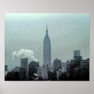 Affiches Empire State Building Aquarelle 8x10