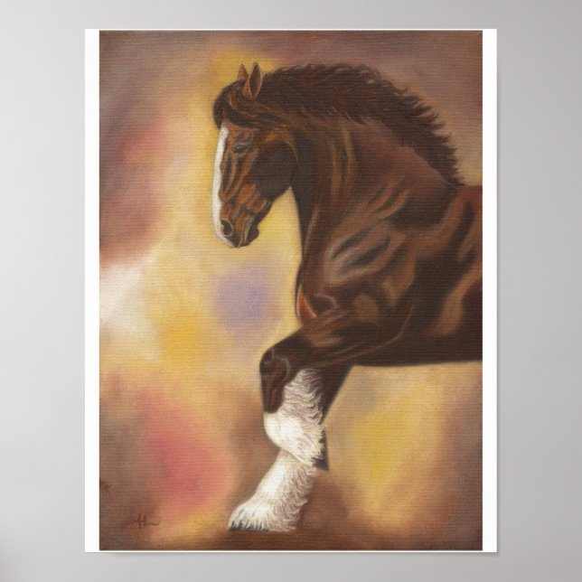 Affiches Empreinte cheval de Shire 11"x14" (Devant)