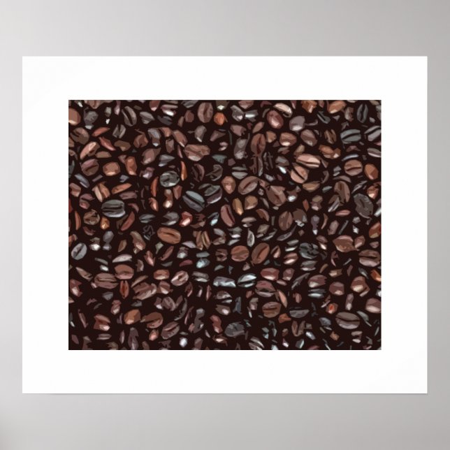 Affiches Empreinte de café décorative (Devant)