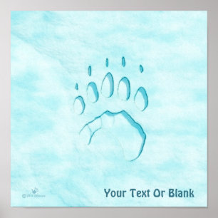 Affiches Empreinte de patte d'ours polaire