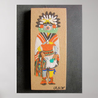 Affiches Empreinte de peinture de sable Kachina "Matin"