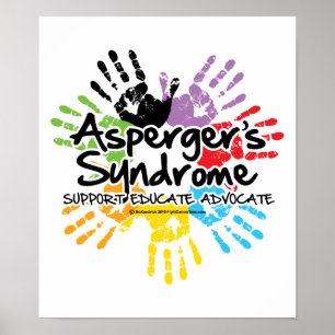 Affiches Empreinte manuelle du syndrome d'Asperger