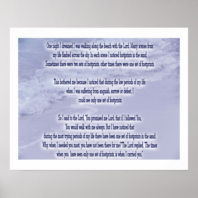 Affiches Empreintes dans le sable (Devant)