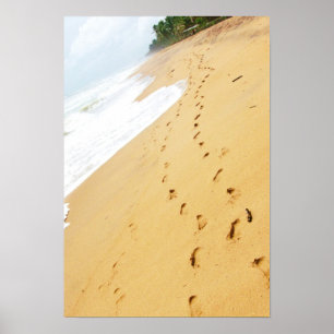 Affiches Empreintes dans le sable