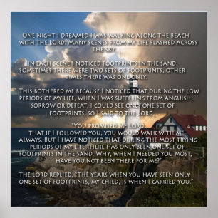 Affiches Empreintes dans le sable