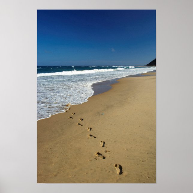 Affiches Empreintes sur la plage, Mabibi, Thongaland (Devant)