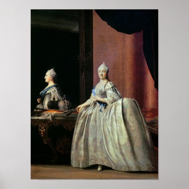 Affiches Empress Catherine II devant le miroir, 1779 (Devant)