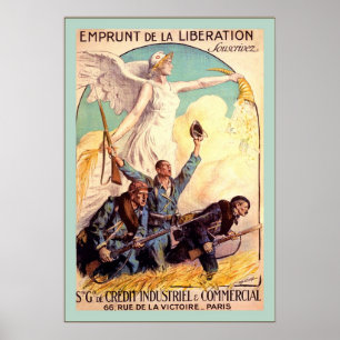 Affiches Emprunt de la Libération ~ Français Vintage WW1