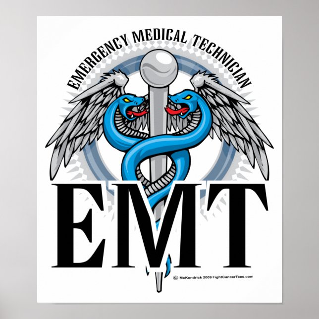 Affiches EMT Caduceus Blue (Devant)