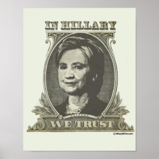 AFFICHES EN HILLARY, NOUS AVONS CONFIANCE