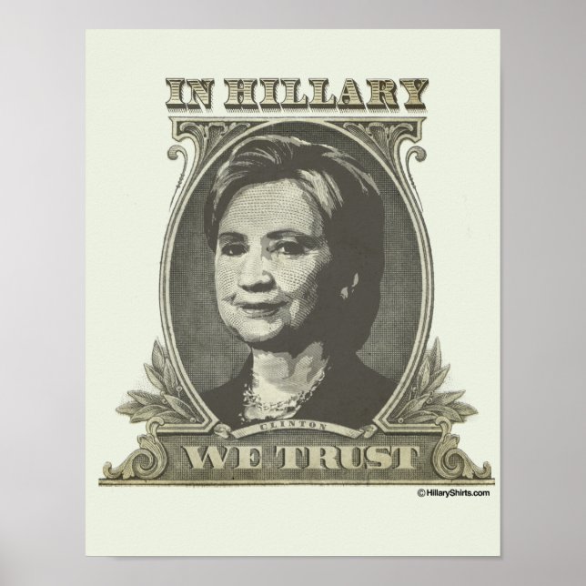 AFFICHES EN HILLARY, NOUS AVONS CONFIANCE (Devant)