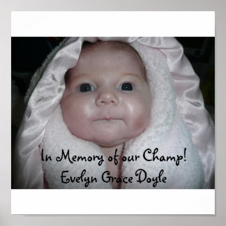 Affiches En mémoire de notre Champ ! Evelyn Grace D.