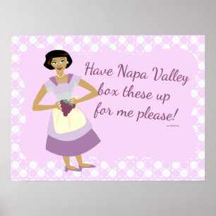 Affiches Encadré Ces Raisins Caricature Humour femme au foy