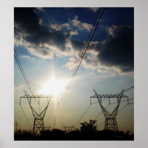 Affiches "Énergie solaire. Courant électrique. "