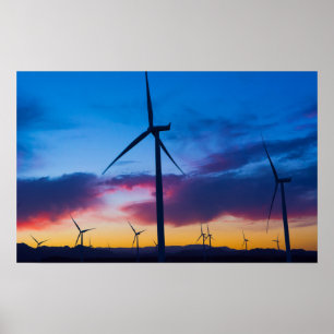 Affiches Énergie verte éolienne à El Central California