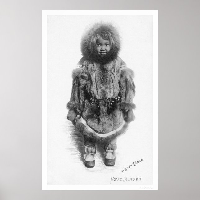 Affiches Enfant À Fur Nome Alaska 1920 (Devant)