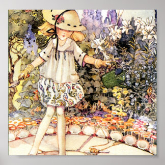 Affiches Enfant dans le jardin