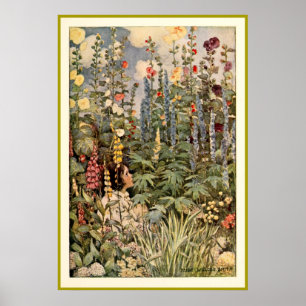 Affiches Enfant dans un jardin