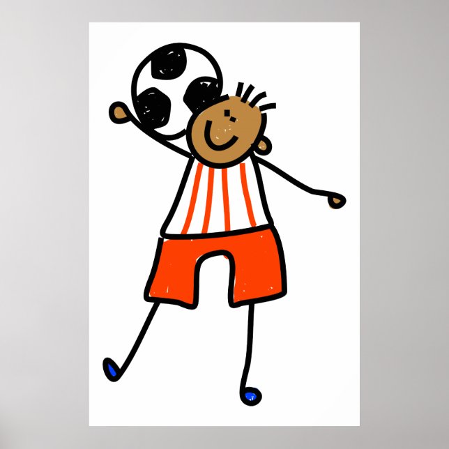 Affiches Enfant de football (Devant)