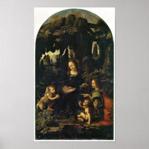 Affiches Enfant de Mary, du Christ et ange par Leonardo da