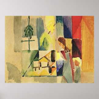 Affiches Enfants à la boutique de légumes (II) par August M