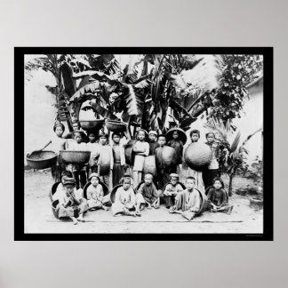 Affiches Enfants à Saigon, Vietnam du Sud 1901