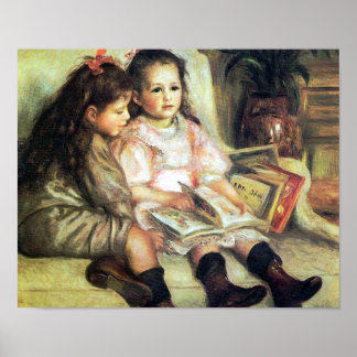 Affiches Enfants avec livres Renoir Imprimer
