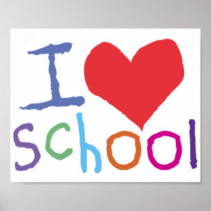 Affiches Enfants J'aime l'école